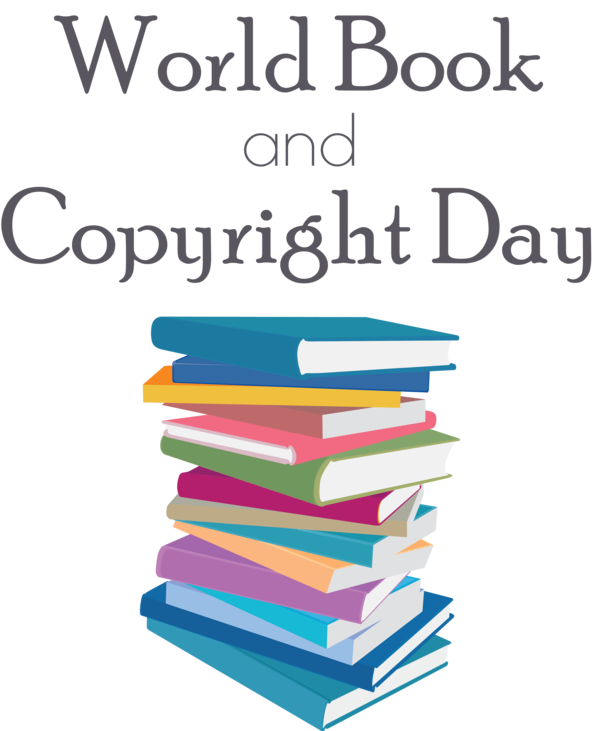 Transparent World Book and Copyright Day Paper Book Tatami for World Book Day for World Book And Copyright Day