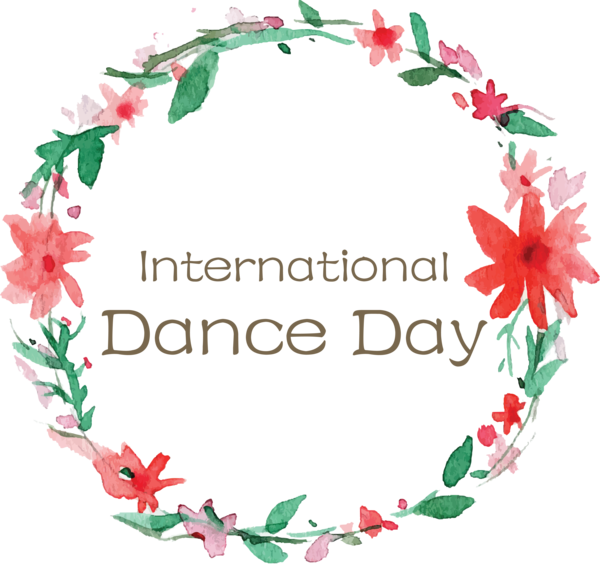 Transparent Dance Day Flower Leaf Petal for International Dance Day for Dance Day