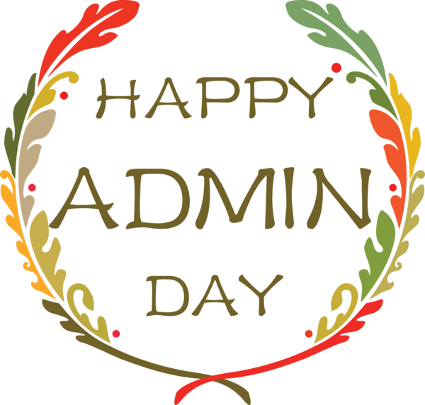 Transparent Administrative Professionals Day Leaf Floral design Meter for Admin Day for Administrative Professionals Day