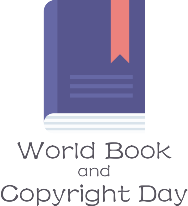 Transparent World Book and Copyright Day Logo Organization Font for World Book Day for World Book And Copyright Day
