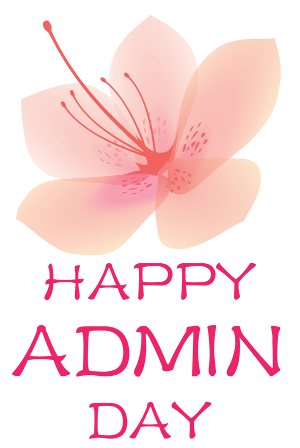 Transparent Administrative Professionals Day Flower Petal Line for Admin Day for Administrative Professionals Day