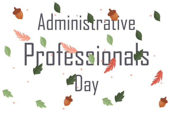 Transparent Administrative Professionals Day Leaf Design Logo for Secretaries Day for Administrative Professionals Day