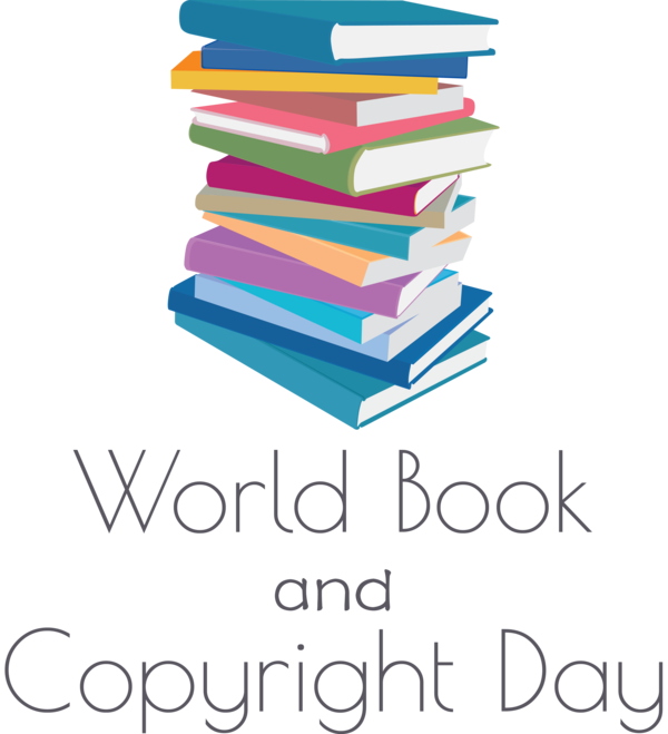 Transparent World Book and Copyright Day Book Text Artist's book for World Book Day for World Book And Copyright Day