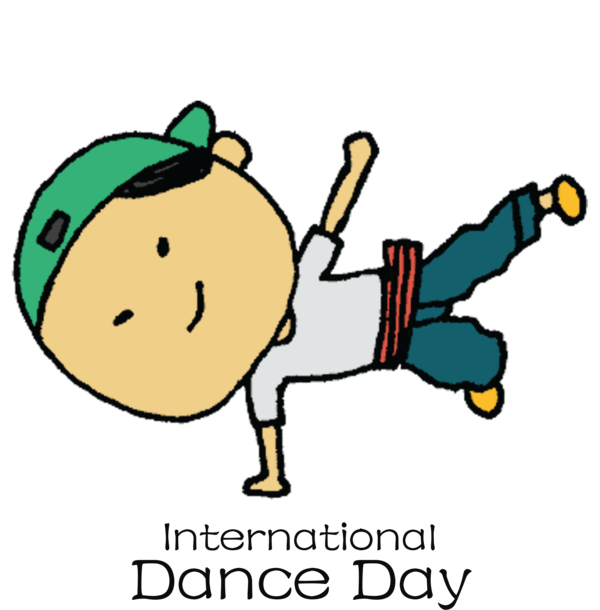 Transparent Dance Day Cartoon Recreation Happiness for International Dance Day for Dance Day