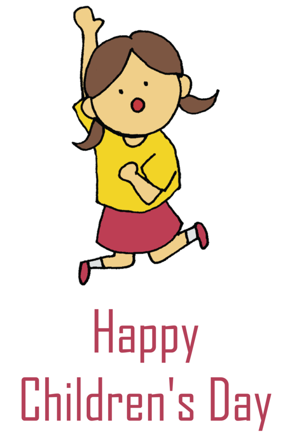 Transparent International Children's Day Cartoon Character Line for Children's Day for International Childrens Day