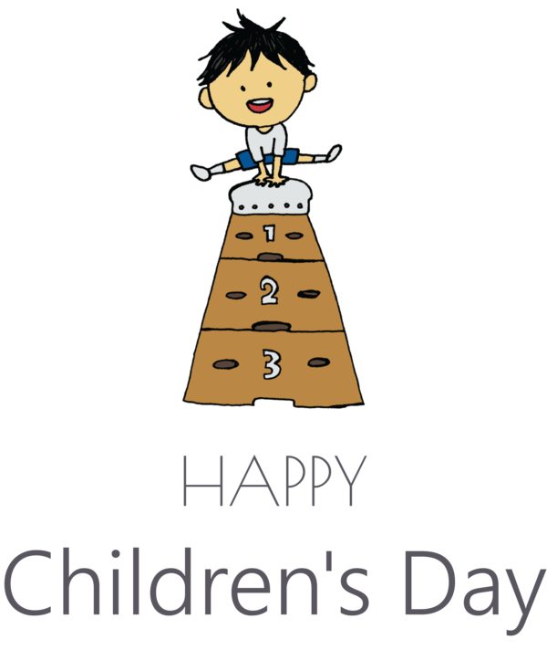 Transparent International Children's Day Cartoon Design Logo for Children's Day for International Childrens Day