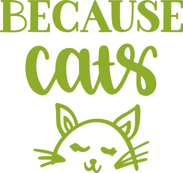 Transparent International Cat Day Leaf Logo Plant stem for Cat Quotes for International Cat Day