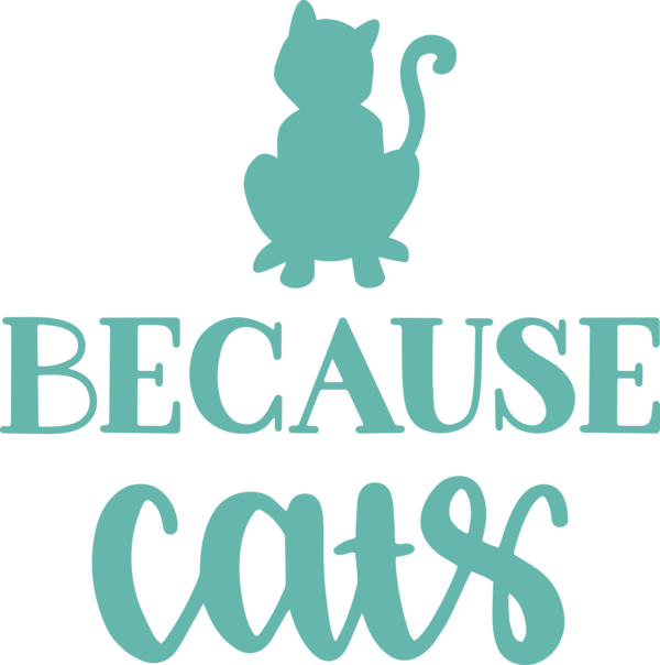Transparent International Cat Day Logo Green Teal for Cat Quotes for International Cat Day