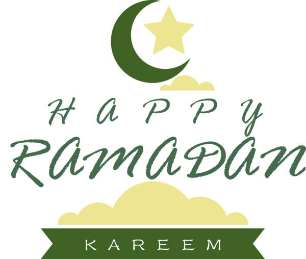 Transparent Ramadan Logo Green Leaf for Ramadan Kareem for Ramadan