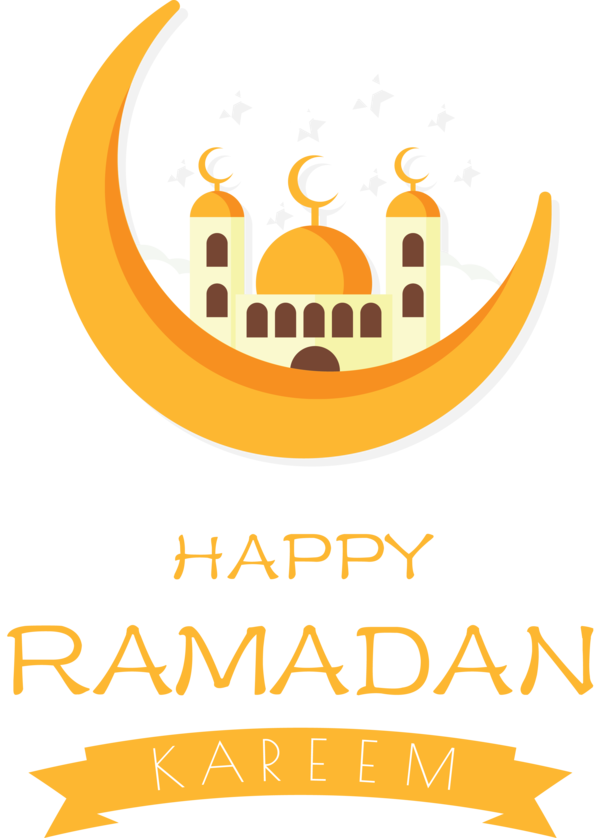 Transparent Ramadan Logo Yellow Line for Ramadan Kareem for Ramadan