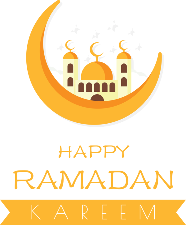 Transparent Ramadan Logo Yellow Line for Ramadan Kareem for Ramadan