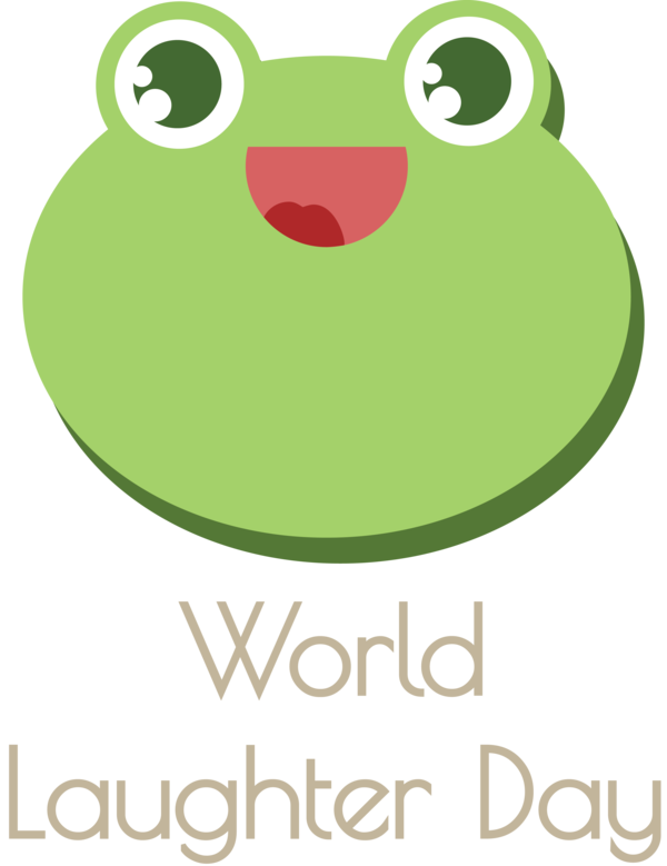 Transparent World Laughter Day Frogs Logo Amphibians for Laughter Day for World Laughter Day