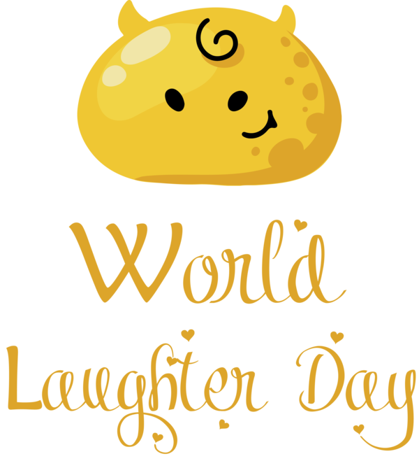 Transparent World Laughter Day Logo Yellow Smiley for Laughter Day for World Laughter Day