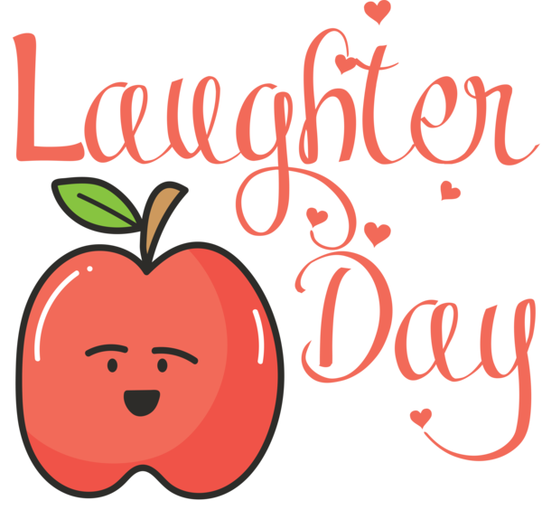Transparent World Laughter Day Flower Cartoon Fruit for Laughter Day for World Laughter Day