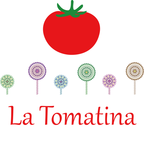 Transparent La Tomatina Flower Logo Design for La Tomatina Festival for La Tomatina