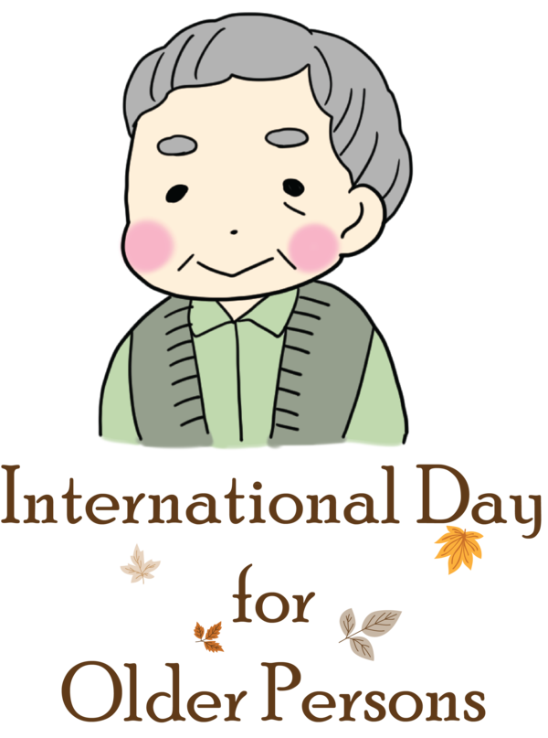 Transparent International Day for Older Persons Cartoon Logo Toddler M for International Day of Older Persons for International Day For Older Persons