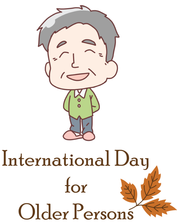 Transparent International Day for Older Persons Meter Logo Cartoon for International Day of Older Persons for International Day For Older Persons