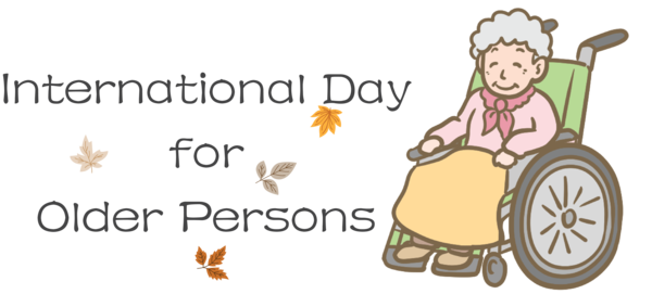 Transparent International Day for Older Persons Logo Cartoon Meter for International Day of Older Persons for International Day For Older Persons