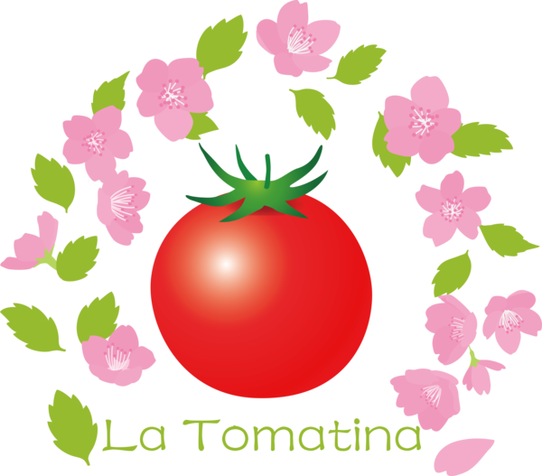 Transparent La Tomatina Flower Leaf Petal for La Tomatina Festival for La Tomatina