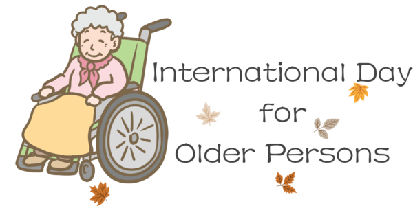 Transparent International Day for Older Persons Cartoon Logo Meter for International Day of Older Persons for International Day For Older Persons