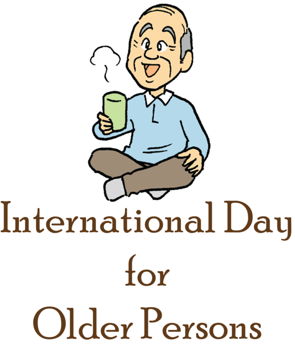 Transparent International Day for Older Persons Cartoon Line Meter for International Day of Older Persons for International Day For Older Persons