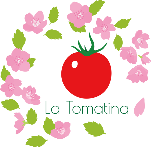 Transparent La Tomatina Floral design Leaf Design for La Tomatina Festival for La Tomatina