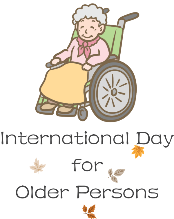 Transparent International Day for Older Persons Logo Cartoon Meter for International Day of Older Persons for International Day For Older Persons