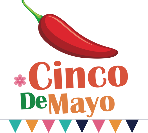 Transparent Cinco de mayo Vegetable Natural food Logo for Fifth of May for Cinco De Mayo