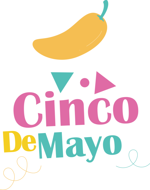 Transparent Cinco de mayo Design Logo Yellow for Fifth of May for Cinco De Mayo