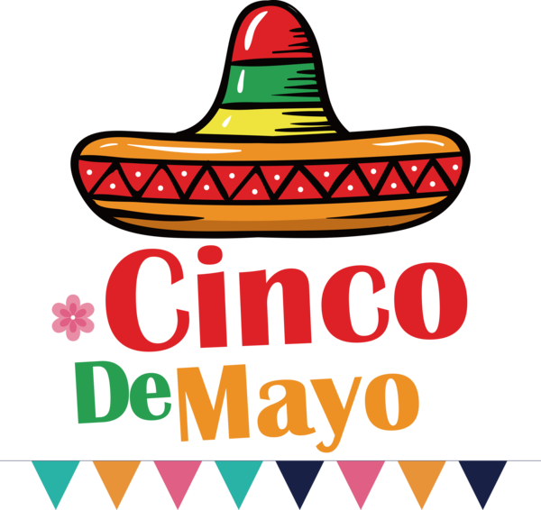 Transparent Cinco de mayo Logo Hat Line for Fifth of May for Cinco De Mayo