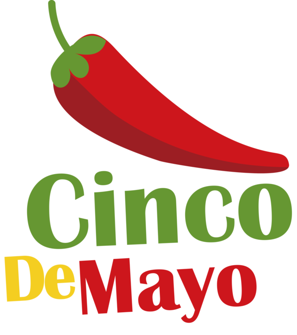 Transparent Cinco de mayo Cayenne pepper Tabasco pepper Peperoncino for Fifth of May for Cinco De Mayo