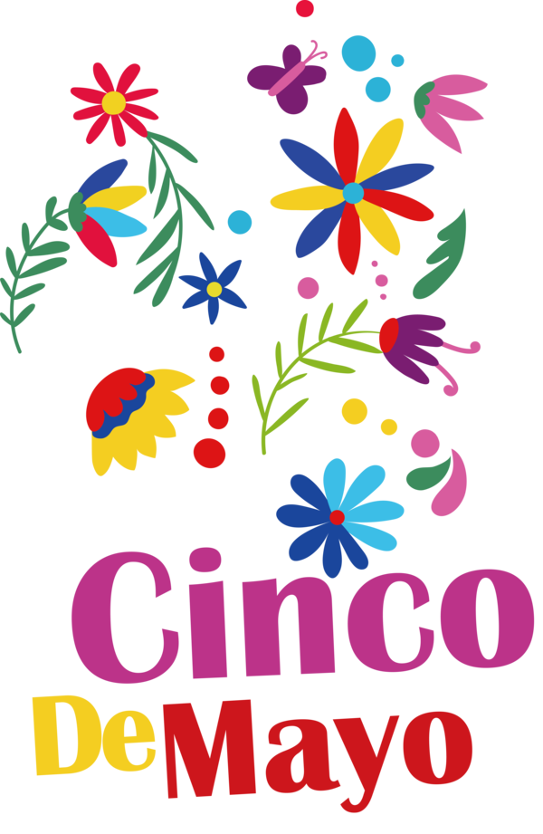 Transparent Cinco de mayo Floral design Design Cut flowers for Fifth of May for Cinco De Mayo