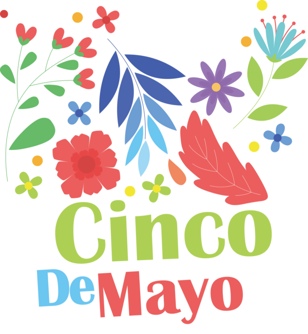 Transparent Cinco de mayo Leaf Floral design Petal for Fifth of May for Cinco De Mayo