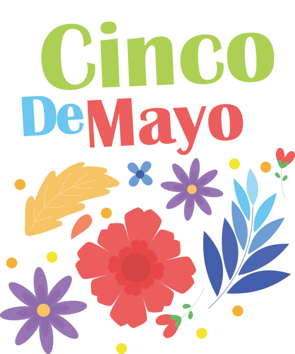 Transparent Cinco de mayo Floral design Leaf Cut flowers for Fifth of May for Cinco De Mayo