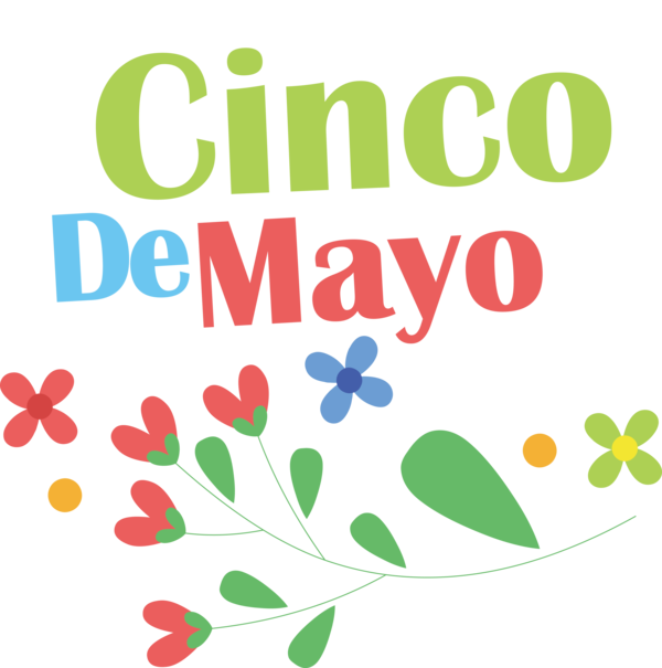 Transparent Cinco de mayo Largo Central Park Logo Floral design for Fifth of May for Cinco De Mayo