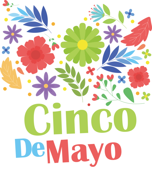 Transparent Cinco de mayo Floral design Design Cut flowers for Fifth of May for Cinco De Mayo