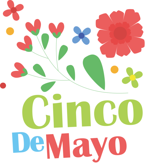 Transparent Cinco de mayo Floral design Cut flowers Petal for Fifth of May for Cinco De Mayo