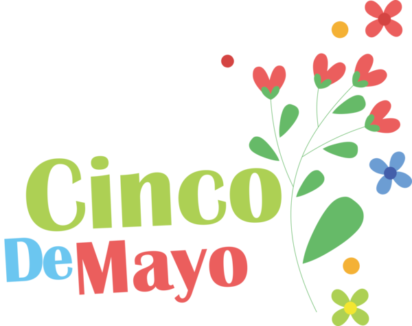 Transparent Cinco de mayo Leaf Floral design Logo for Fifth of May for Cinco De Mayo