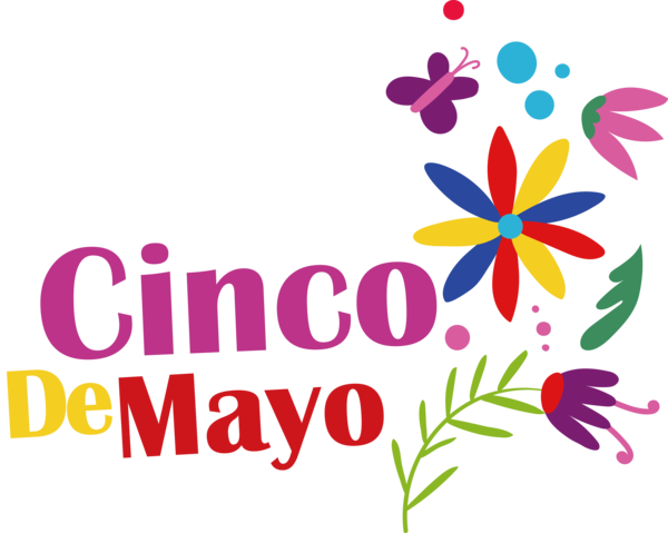 Transparent Cinco de mayo Floral design Cut flowers Petal for Fifth of May for Cinco De Mayo