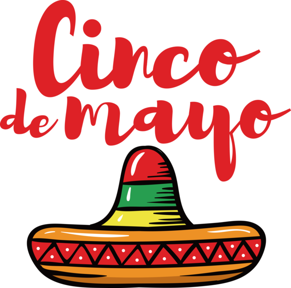 Transparent Cinco de mayo Logo Line Meter for Fifth of May for Cinco De Mayo