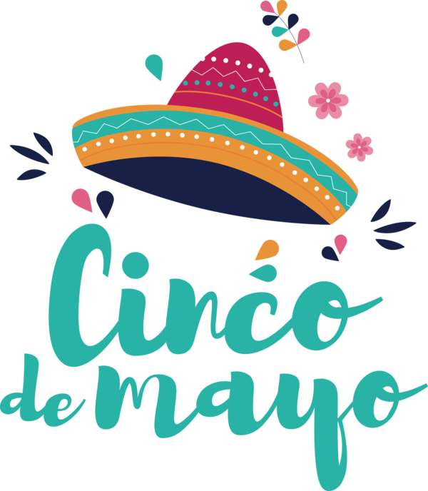 Transparent Cinco de mayo Logo Design Hat for Fifth of May for Cinco De Mayo