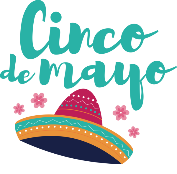 Transparent Cinco de mayo Logo Hat Fashion for Fifth of May for Cinco De Mayo
