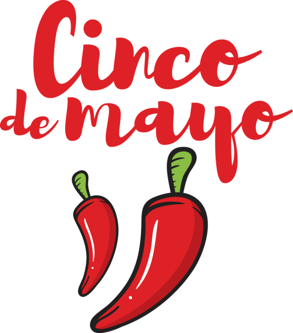 Transparent Cinco de mayo Tabasco pepper Natural food Vegetable for Fifth of May for Cinco De Mayo