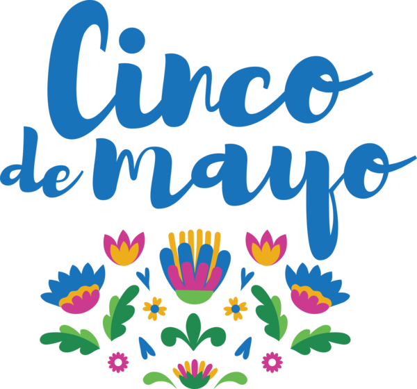 Transparent Cinco de mayo Flower Line Meter for Fifth of May for Cinco De Mayo