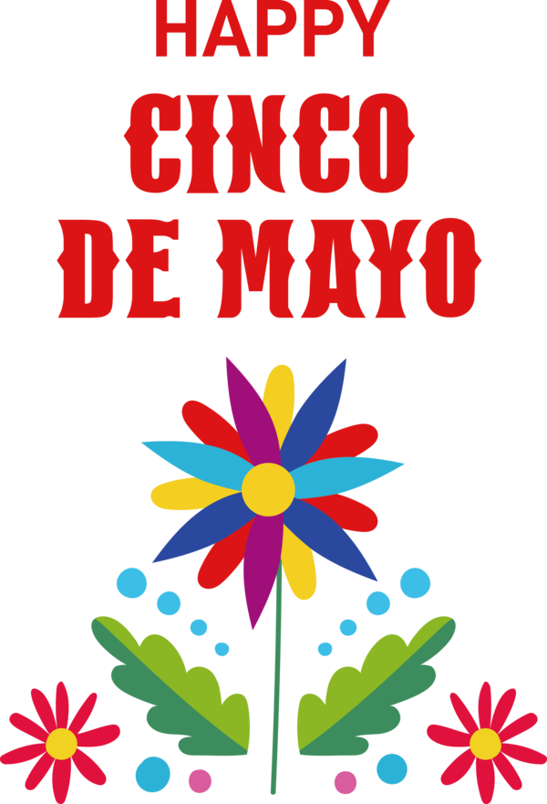 Transparent Cinco de mayo Cut flowers Leaf Floral design for Fifth of May for Cinco De Mayo
