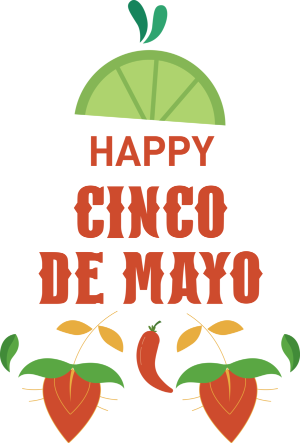 Transparent Cinco de mayo Natural food Logo Superfood for Fifth of May for Cinco De Mayo