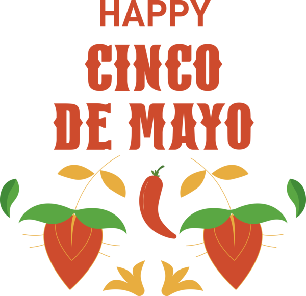 Transparent Cinco de mayo Logo Leaf Valentine's Day for Fifth of May for Cinco De Mayo