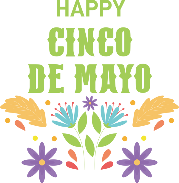 Transparent Cinco de mayo Floral design Leaf Design for Fifth of May for Cinco De Mayo