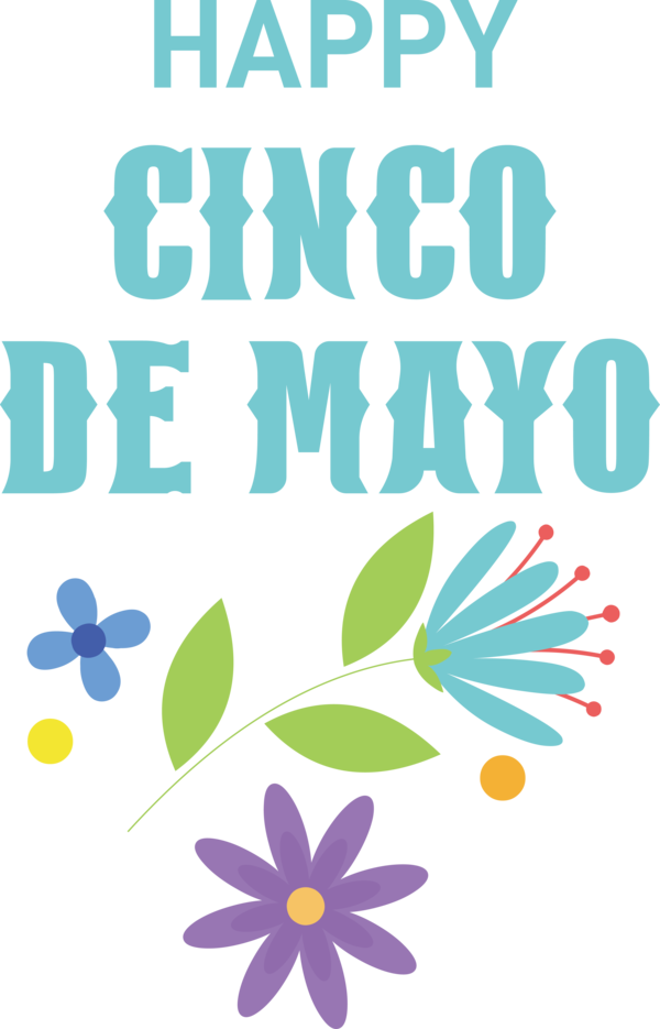 Transparent Cinco de mayo Floral design Logo Leaf for Fifth of May for Cinco De Mayo