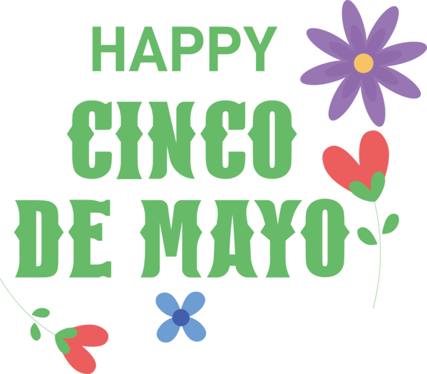 Transparent Cinco de mayo Logo Floral design Design for Fifth of May for Cinco De Mayo